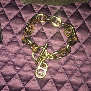 Michael Kors Gold & Tortoise Link Bracelet
